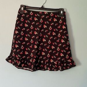 Abercrombie Cherry Print Skirt — Size XS